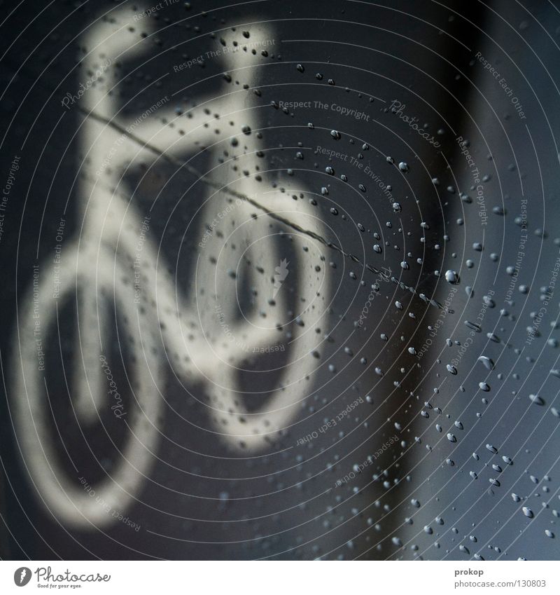 Kein falsches Wetter... fahren Fahrradweg feucht Regen schlechtes Wetter Ferien & Urlaub & Reisen Verkehr Bekleidung grau Trauer Pfütze nass Unwetter Funsport