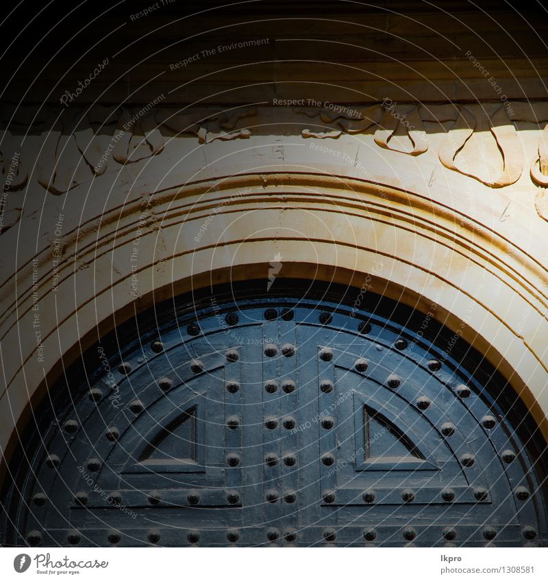 Griff in London antik braun Tür rostig Stil Design Haus Dekoration & Verzierung Kunst Kultur Stadt Gebäude Architektur Ring Metall Ornament alt retro