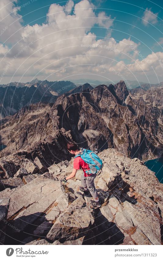 Wanderung in der Tatra Lifestyle Freizeit & Hobby Ferien & Urlaub & Reisen Ausflug Abenteuer Freiheit Sommer Sommerurlaub Berge u. Gebirge wandern Junger Mann