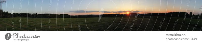 so schön ist deutschland im panorama Dämmerung Wolken Wiese Gras Feld Berge u. Gebirge Sonne Abend Abenddämmerung Sonnenuntergang