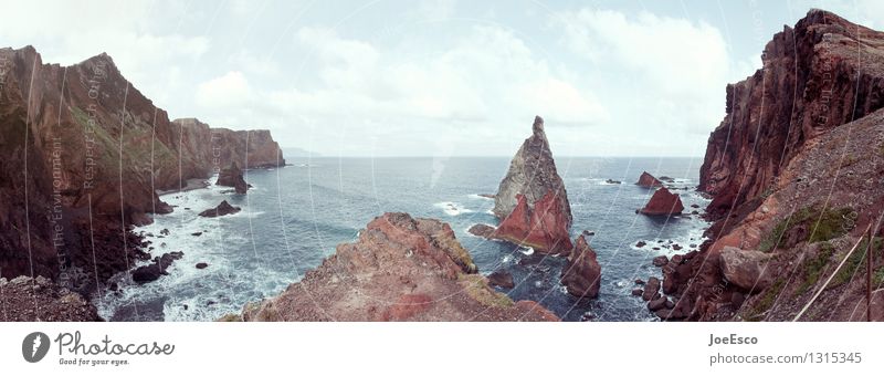 Blick von Maderas Küste auf den atlantischen Ozean Abenteuer Freiheit Expedition Berge u. Gebirge wandern Natur Landschaft Wolken Vulkan dunkel Farbfoto