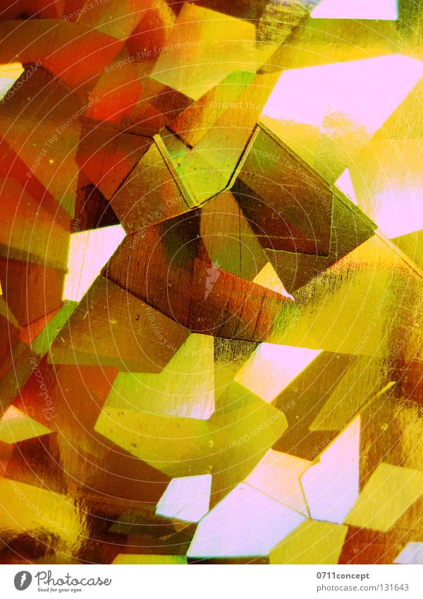 Mosaikkristalle Licht Hintergrundbild glänzend Kostbarkeit Lichtgeschwindigkeit Anordnung Muster Lichteinfall Glut Richtung Farbe Kristallstrukturen shine gold