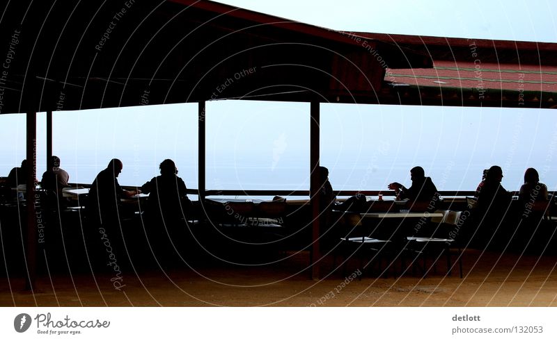 Dayhawks Aussicht Einblick Meer Panorama (Aussicht) Café begegnen gemütlich Ferien & Urlaub & Reisen Romantik ruhig harmonisch schwarz dunkel Freude Gastronomie