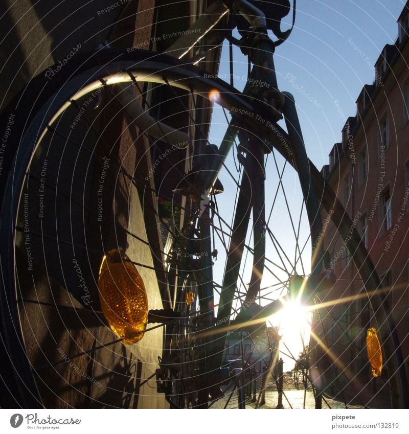 fahrradlegende Fahrrad Reflektor Rennrad Fahrradreifen Freude Spielen Sonne Speichen radwandern fahrradfelge Reifenpanne
