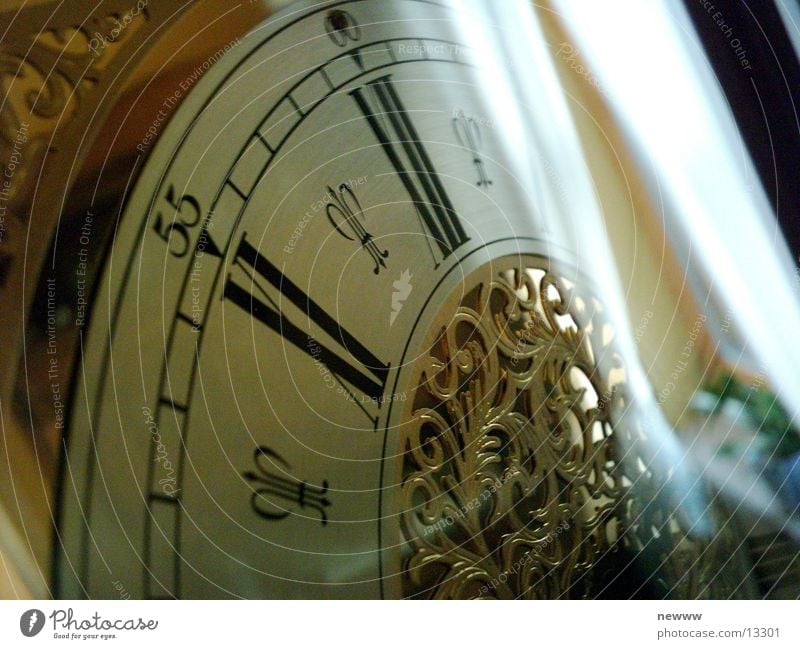 antike Uhr Zifferblatt Zeit Reflexion & Spiegelung Häusliches Leben