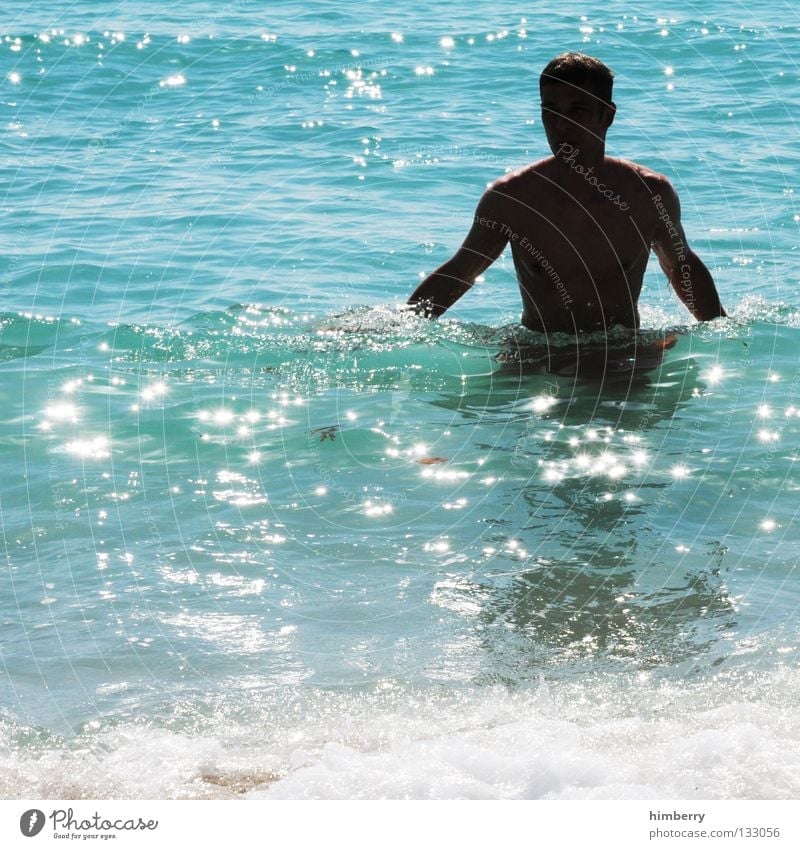 bademeister Florida Strand Schwimmsportler Mann Mensch Silhouette Meer Wellen Ferien & Urlaub & Reisen Sonnenstrahlen Brandung Sommer Freude USA