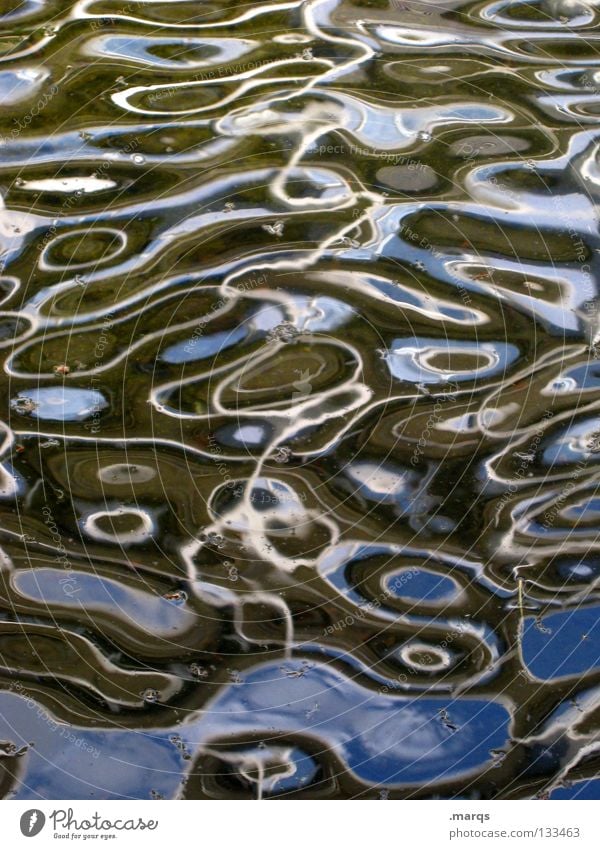 Liquid Wellen Meer See Teich nass Flüssigkeit chaotisch durcheinander liquide fließen weich zart kalt träumen verstört Strukturen & Formen Physik Muster Kreis