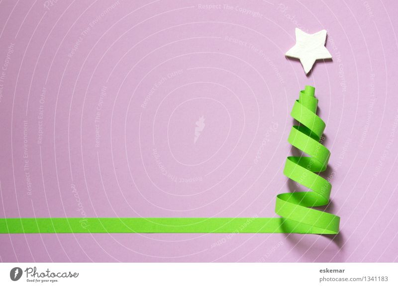 Weihnachten! Basteln Quilling Weihnachten & Advent Weihnachtsbaum Schreibwaren Papier Zettel ästhetisch authentisch einfach grün violett weiß Kreativität