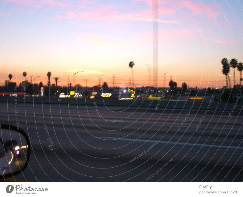 Los Angeles Hollywood Sonnenuntergang Verkehr