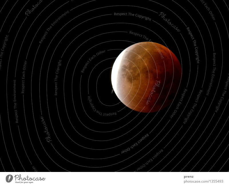 Mofi Umwelt Natur Himmel Nachthimmel Mond Mondfinsternis Vollmond Herbst Wetter Schönes Wetter rot 2015 Farbfoto Außenaufnahme Experiment Menschenleer
