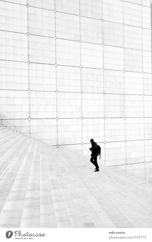 White Anesthetic Paris La Défense Frankreich modern Trauer Verzweiflung Parigi Arch de la Défense La Grand Arche Black & White Johann Otto von Spreckelsen