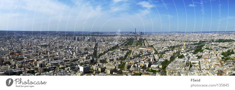 Blick über Paris vom Tour Montparnasse Panorama (Aussicht) Tour d'Eiffel Ferien & Urlaub & Reisen Skyline La Défense Gare de Montparnasse groß