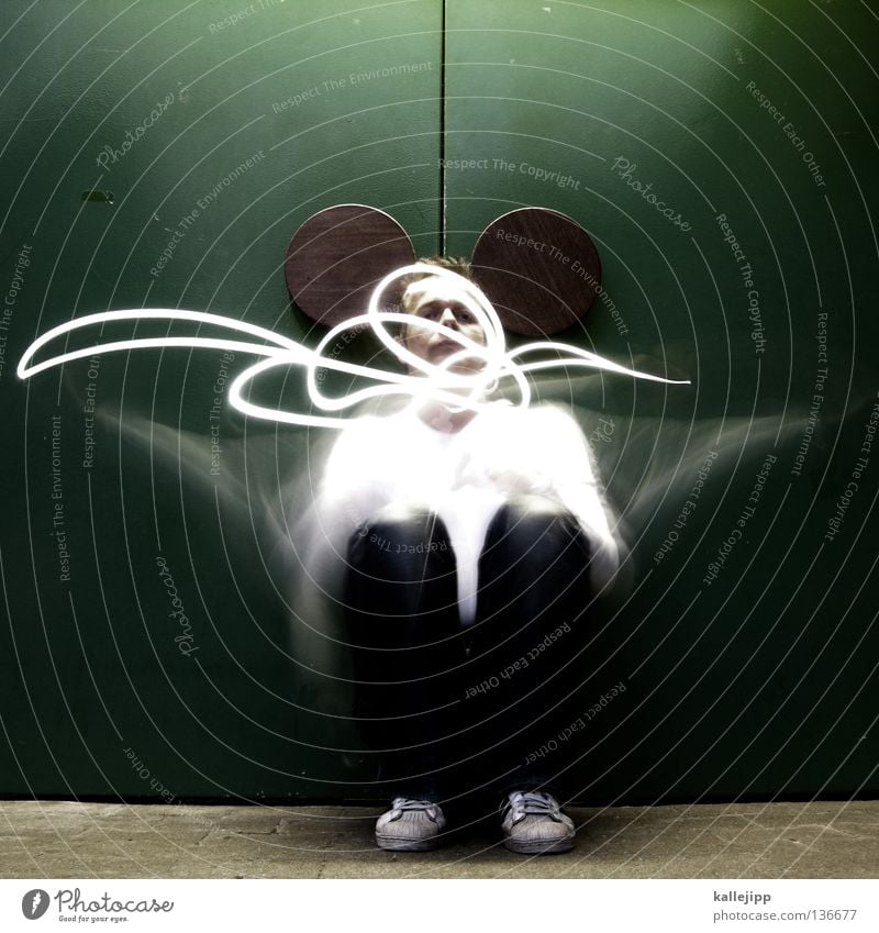 mousetrap Nagetiere Tier Mann Licht Mausefalle Langzeitbelichtung Schwanz Comic zitieren Walt Disney hocken Bewegung Humor obskur piep pieps animal Ohr