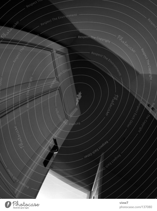 Flurgrafik Wand Raufasertapete schwarz weiß grau Strukturen & Formen graphisch Griff Wohnung Raum Verlauf diagonal Türrahmen Lebensraum Anschluss