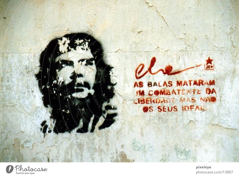 Che Kuba Wandmalereien Havanna Mensch Grafitti Wiedervereinigung