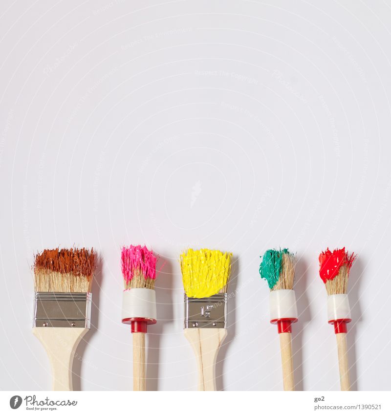 Bunt statt Braun Freizeit & Hobby Renovieren Arbeit & Erwerbstätigkeit Handwerker Anstreicher Kunst Künstler Maler Pinsel Pinselstiel Farbenwelt Farbenspiel