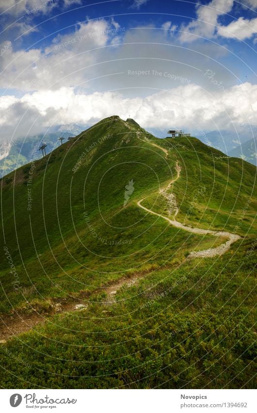 Golm (Alps, Austria) #20 Berge u. Gebirge wandern Natur Landschaft Wolken Hügel Felsen Alpen Hütte Hut blau braun grau grün rot weiß Kreuzjoch Österreich