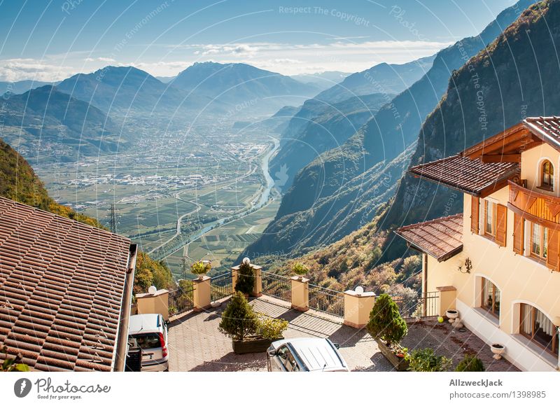 Paganella Trento Italien Herbst Alpen Berge u. Gebirge hoch Höhenangst Panorama (Bildformat) Aussicht Bergkette Ferien & Urlaub & Reisen Farbfoto Außenaufnahme