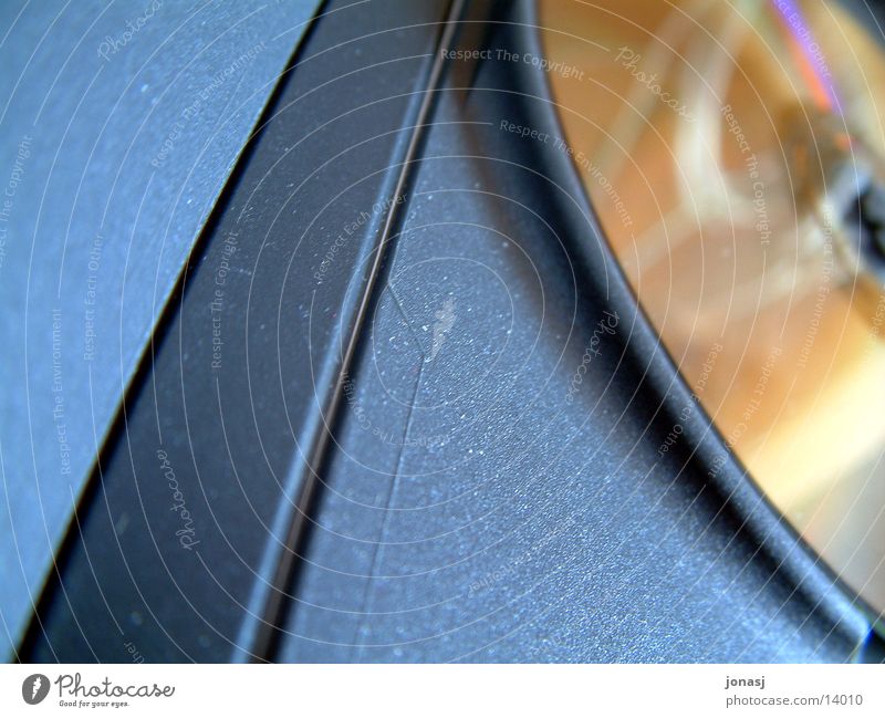 TheDisk DVD-ROM Reflexion & Spiegelung gelb schwarz Freizeit & Hobby Compact Disc disk Hülle Filmindustrie Strukturen & Formen