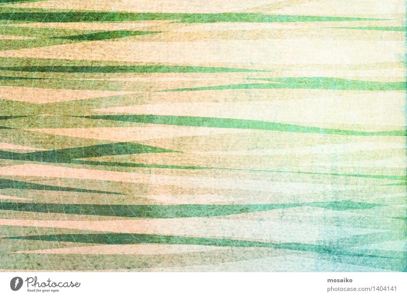 abstrakter gestreifter Hintergrund - strukturiertes Grafikdesign Design Dekoration & Verzierung Kunst Papier Streifen alt dreckig retro blau grün Farbe rau