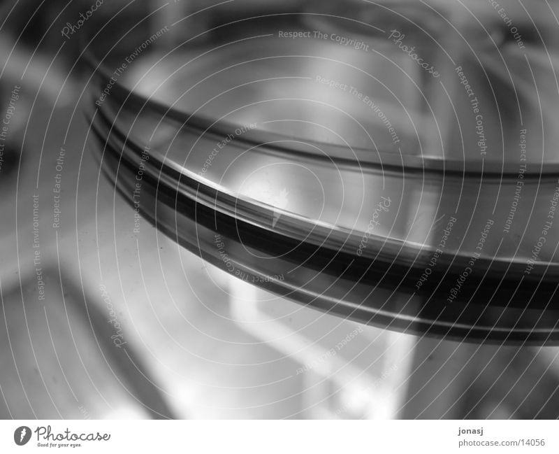 Glanz der Technick Spiegel Freizeit & Hobby Compact Disc Reflektionen Schwarzweißfoto Makroaufnahme