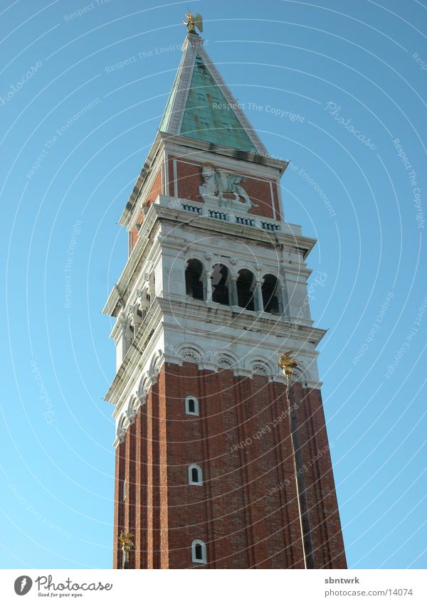 Kampanile von Venedig Markusplatz Bauwerk Europa Himmel Turm