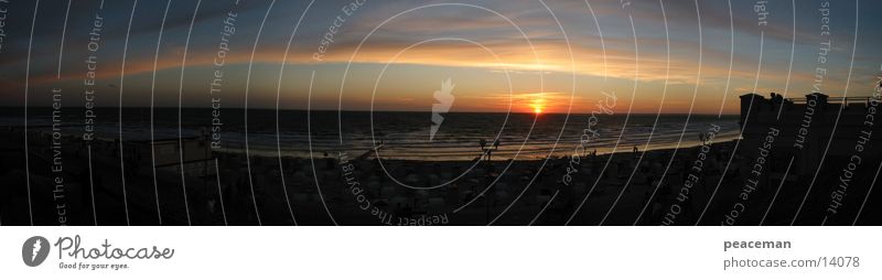 Panorama Borkum bei Nacht II Meer Romantik Insel Sonne Borkumj Wasser