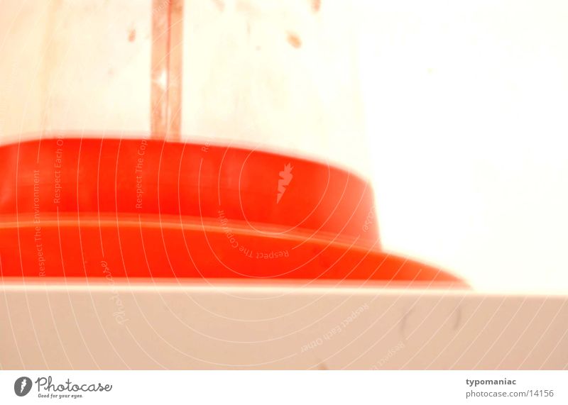 Pylon Unschärfe abstrakt Langzeitbelichtung Verkehrsleitkegel Lampe orange Mood