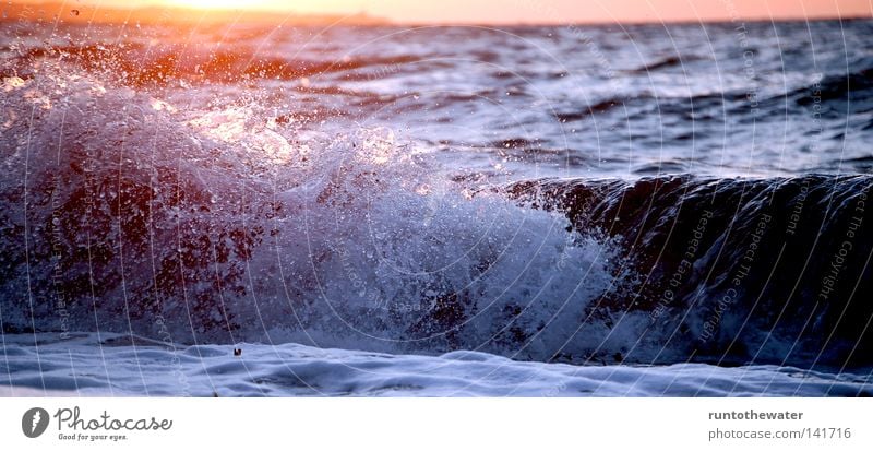 Nach der Arbeit ... Meer Ostsee Sturm Wind Windgeschwindigkeit Sonne Sonnenuntergang Algen Geräusch Brandung Wellen Küste Sand Strand Erholung Kiel