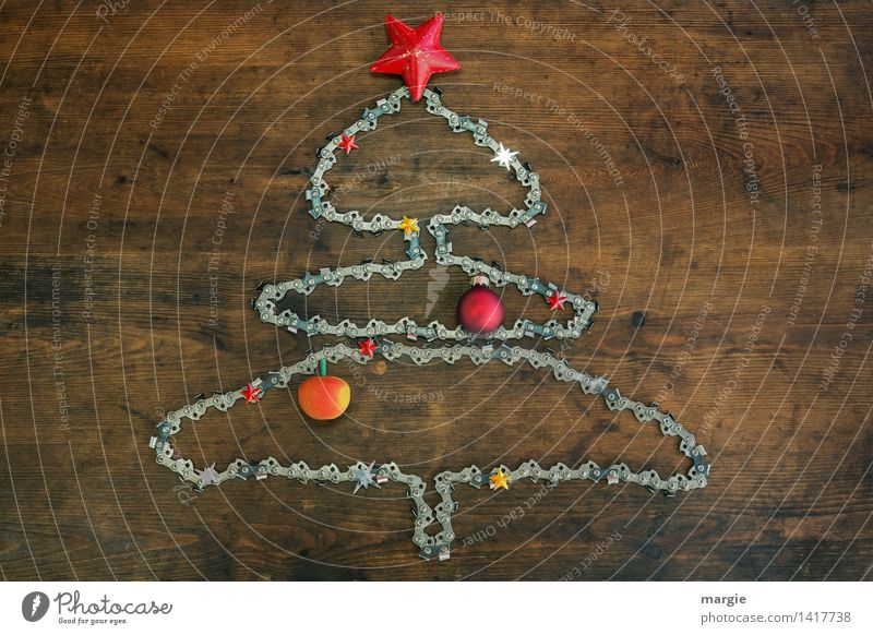 Kettensägen- Weihnachtsbaum mit Sterne und Weihnachtskugel Freizeit & Hobby Basteln Modellbau Häusliches Leben Feste & Feiern Weihnachten & Advent Beruf
