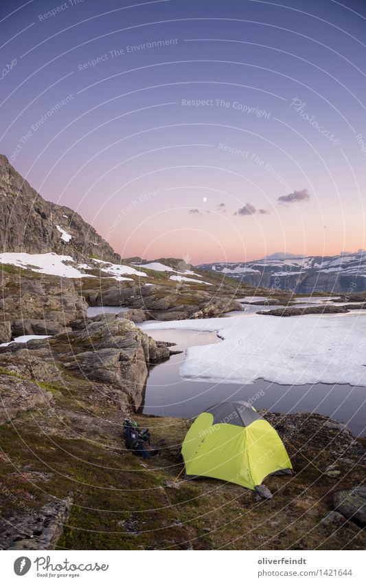 Norwegen XIV Ferien & Urlaub & Reisen Ausflug Abenteuer Ferne Freiheit Expedition Camping Schnee Berge u. Gebirge wandern Umwelt Natur Landschaft Himmel Wolken