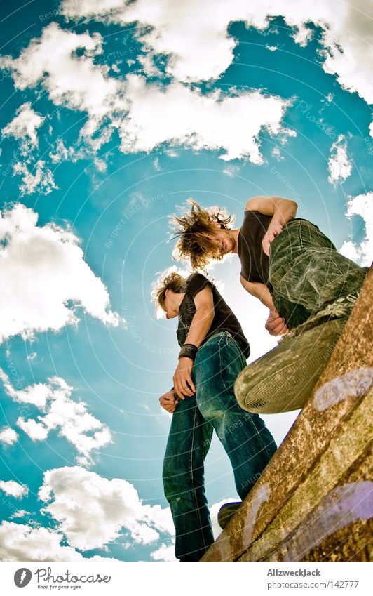 Die Struwwelpeter Rockmusik rocken Kopfschütteln Headbangen Himmel Wolken Open Air Musiker Potsdam langhaarig wild roh Punkrock laut Freude Aktion Leidenschaft