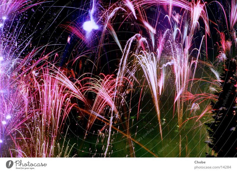 Fireworks 2001/02 Nacht Silvester u. Neujahr Licht Langzeitbelichtung Himmel Feuerwerk Farbe
