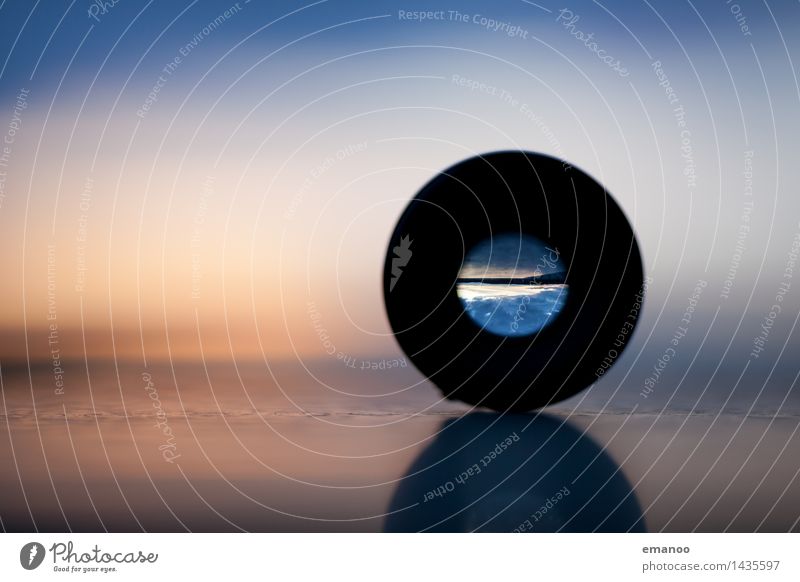 Durch die Linse Medienbranche Fotokamera Technik & Technologie Natur Landschaft Horizont Lupe Fernglas Teleskop Stein Glas Metall rund Zufriedenheit Inspiration