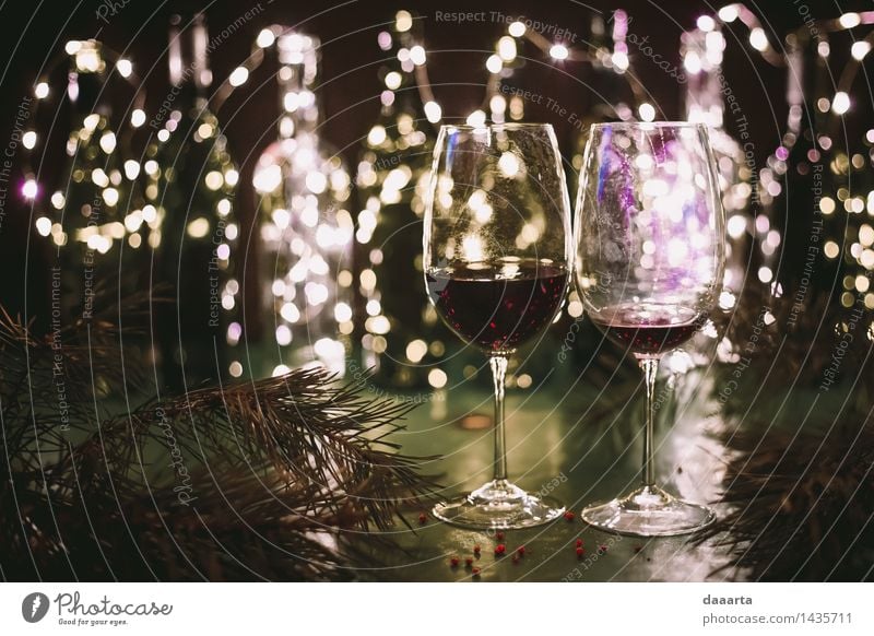 Ferien kommen Pfeffer rosa Pfeffer Getränk Wein Flasche Glas Lifestyle elegant Stil Freude Leben harmonisch Freizeit & Hobby Winterurlaub Saison ausgehen