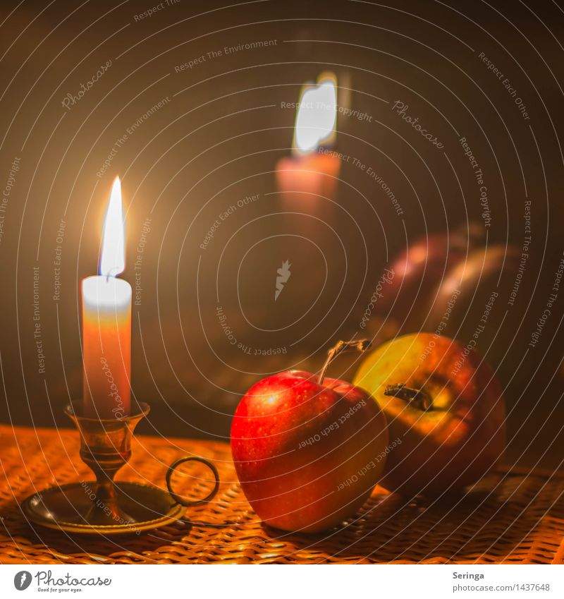 Eine ruhige Minute Apfel Wohlgefühl Zufriedenheit Sinnesorgane Feste & Feiern Weihnachten & Advent Trauerfeier Beerdigung Taufe Dekoration & Verzierung Kerze