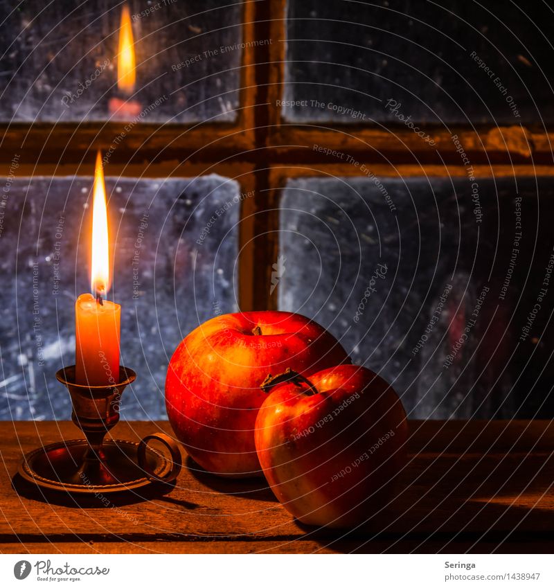 Alle Jahre wieder zur Weihnachtszeit Frucht Apfel Feste & Feiern Weihnachten & Advent Taufe Kunst Winter Kirche Dekoration & Verzierung Kerze Holz Metall Kreuz