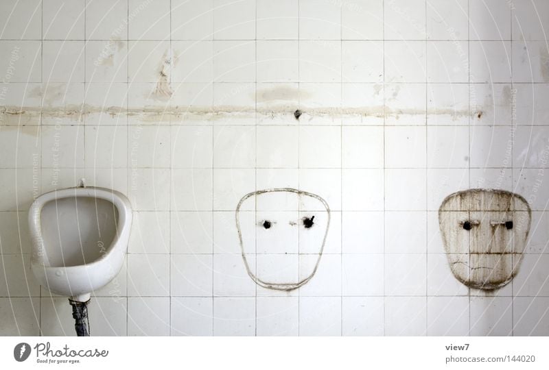 die zwei lustigen drei. Becken sanitär Innenarchitektur Gesicht Gesichtsausdruck Ausdruck Silhouette gestikulieren Schilder & Markierungen Zeichen Comic Stil