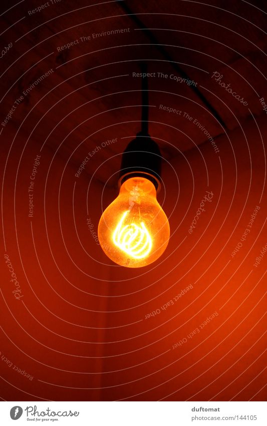 Watt? Technik & Technologie Wärme alt hell historisch rot Glühbirne Elektrizität Glühdraht Physik Hängelampe Halterung Elektrisches Gerät Radon greec style
