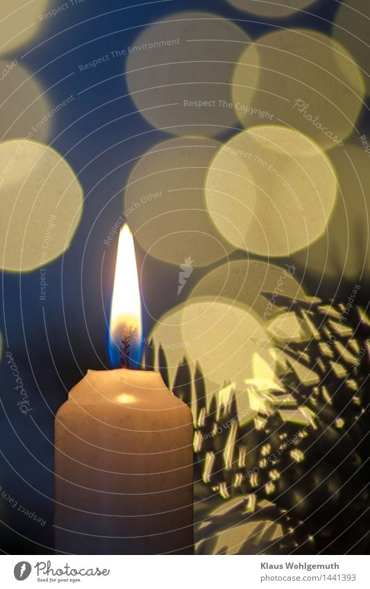 1. Advent harmonisch Zufriedenheit Erholung ruhig Meditation Weihnachten & Advent Winter leuchten warten Freundlichkeit schön blau gelb orange weiß Flamme