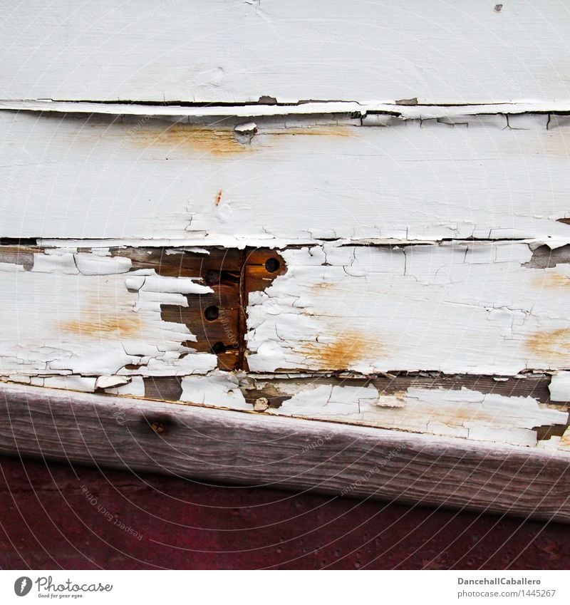 Lack ab Holz Metall Linie alt dreckig kaputt retro rot weiß Farbe abblättern verfallen historisch Oberfläche Oberflächenstruktur Strukturen & Formen Untergrund