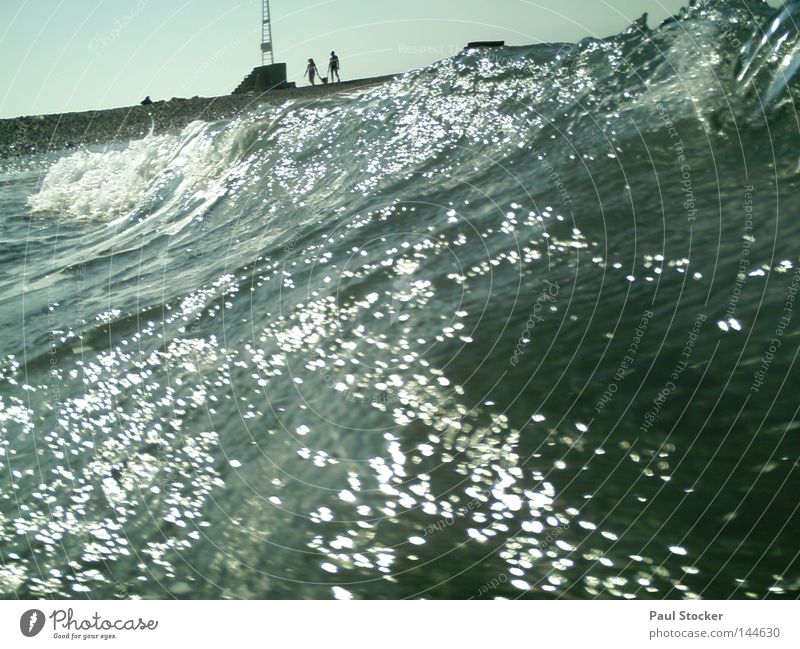Welle Meer Wellen Griechenland Kos Strand Küste Wasser Sonne Mensch See Fluss Wassertropfen Fröhlichkeit Sommer