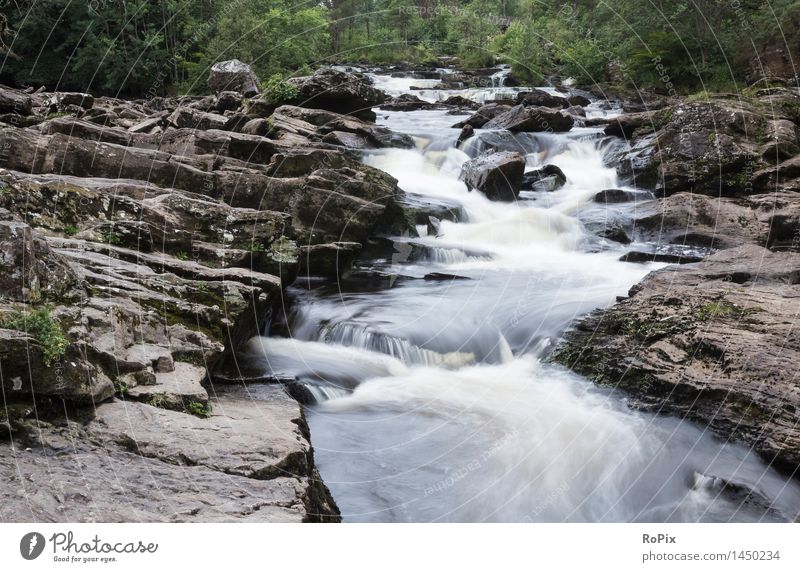 Falls of Dorchard Ferien & Urlaub & Reisen Ausflug wandern Umwelt Natur Landschaft Wasser Sommer Fluss Wasserfall highlands ästhetisch Flüssigkeit nass Glück