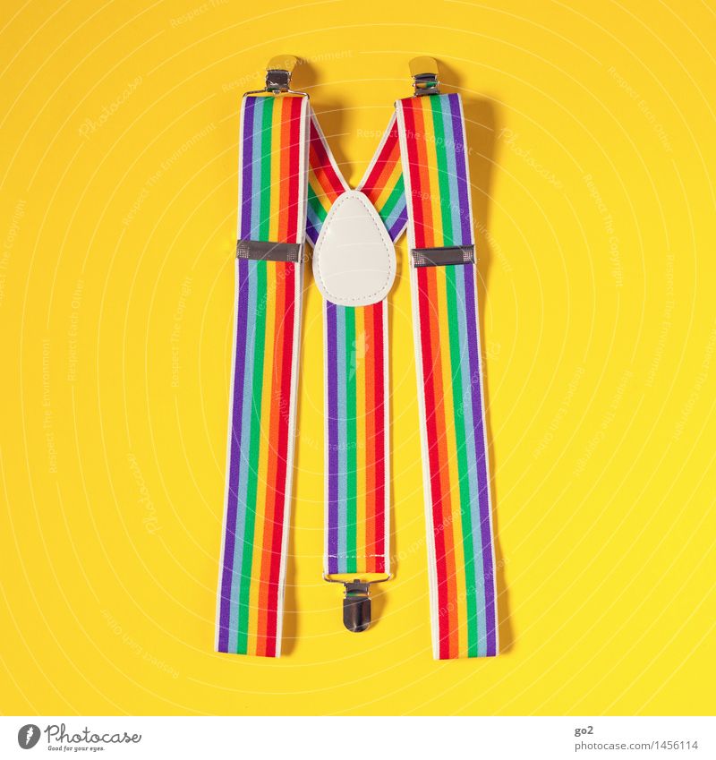 Hosenträger Modell Regenbogen Stil Freude Entertainment Feste & Feiern Karneval Jahrmarkt Bekleidung Accessoire ästhetisch außergewöhnlich Fröhlichkeit