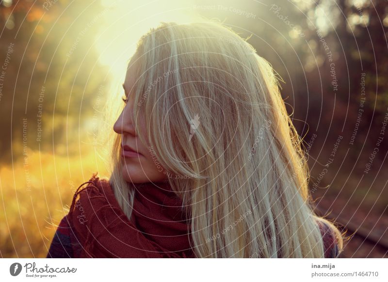 blonde Frau in der Natur Mensch feminin Junge Frau Jugendliche Erwachsene Leben Haare & Frisuren 1 18-30 Jahre 30-45 Jahre Umwelt Sonne Sonnenfinsternis