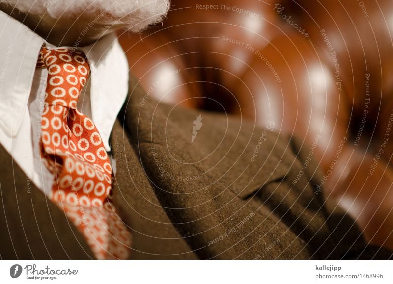 sigmund Mensch maskulin Mann Erwachsene 1 Mode Bekleidung Hemd Anzug Leder Krawatte weißhaarig Bart Vollbart Behaarung sitzen Sofa Muster Stoff Farbfoto