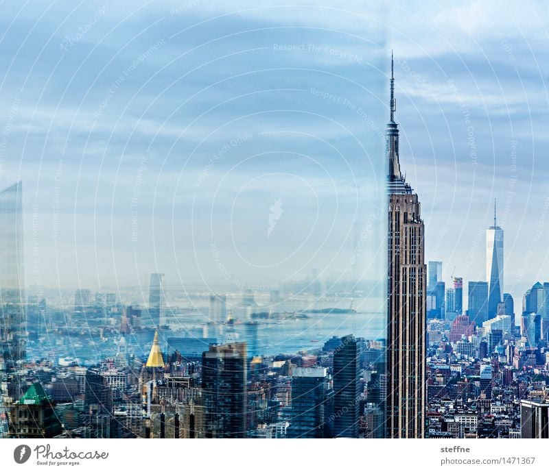 Zaubertrick Manhattan New York City Stadt Skyline überbevölkert Hochhaus Sehenswürdigkeit Wahrzeichen ästhetisch außergewöhnlich Empire State Building