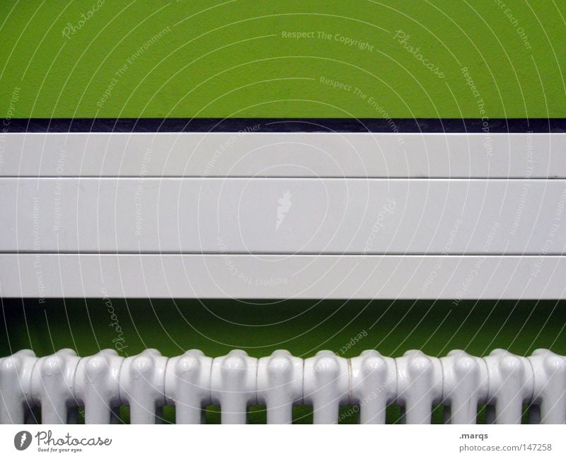 Radiator Wand grün heizen Blende Heizkörper Elektrisches Gerät Technik & Technologie Häusliches Leben hot heiß Wärme Linie sehr wenige radiator reduzieren