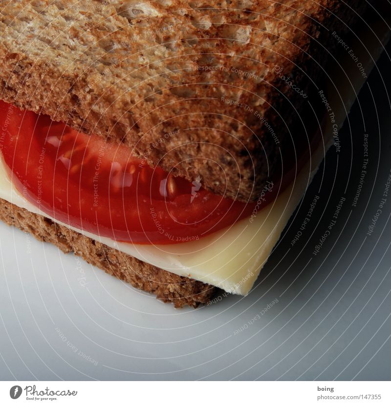 Toast KT Toastbrot Käse Schnittkäse Emmentaler Belegtes Brot Vesper Proviant Abendessen Frühstück Snack knusprig Milcherzeugnisse Qualität Vollkorntoast Tomate