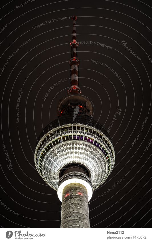 Fernsehturm Berlin Fernseher Radiogerät Stadt Hauptstadt Stadtzentrum Bauwerk Antenne Sehenswürdigkeit Wahrzeichen historisch hoch rund Restaurant